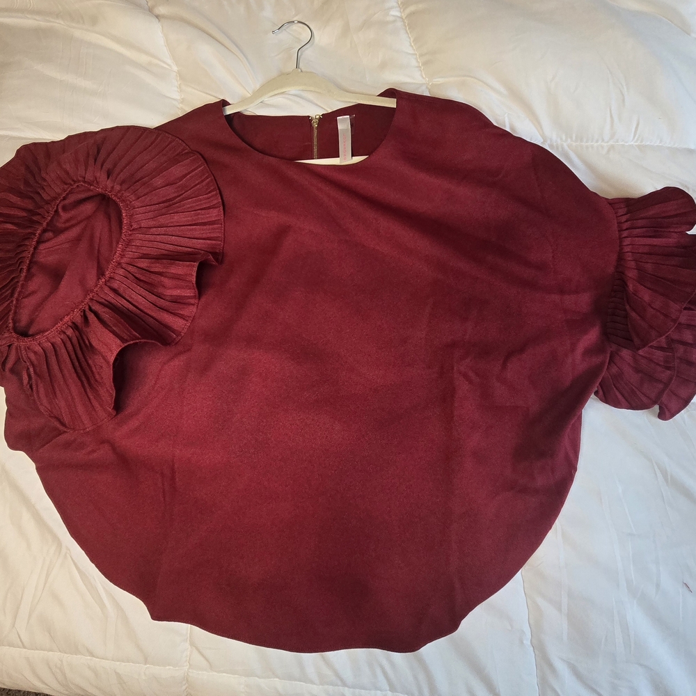 Elegant Burgundy Women's Top